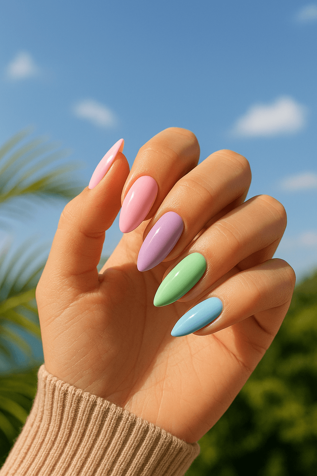 Summer Pastels nail design