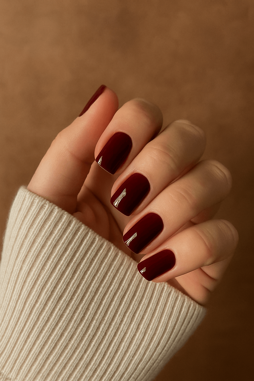 Fall Burgundy nail design